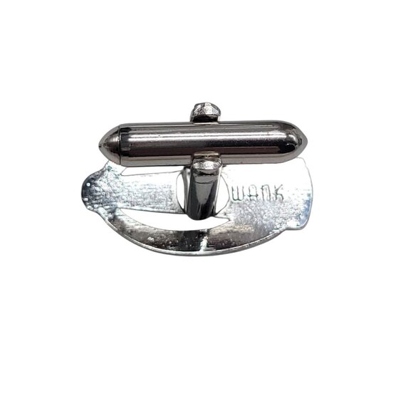 Vintage Swank Silver Tone Cufflinks With Blue Gemstone - Picture 12 of 12